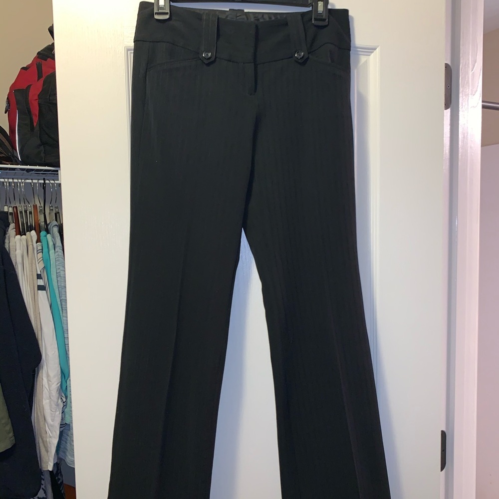 Pinstriped dress pants